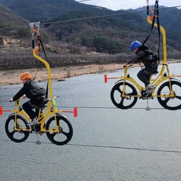 전라남도 구례 문척면 섬진강 스카이바이크, 하늘을 가르며 달리는 레포츠 체험