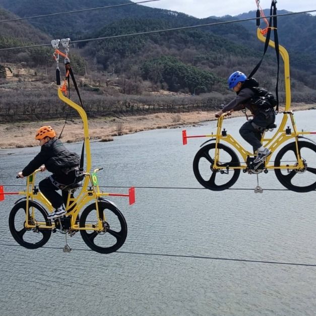 전라남도 구례 문척면 섬진강 스카이바이크, 하늘을 가르며 달리는 레포츠 체험